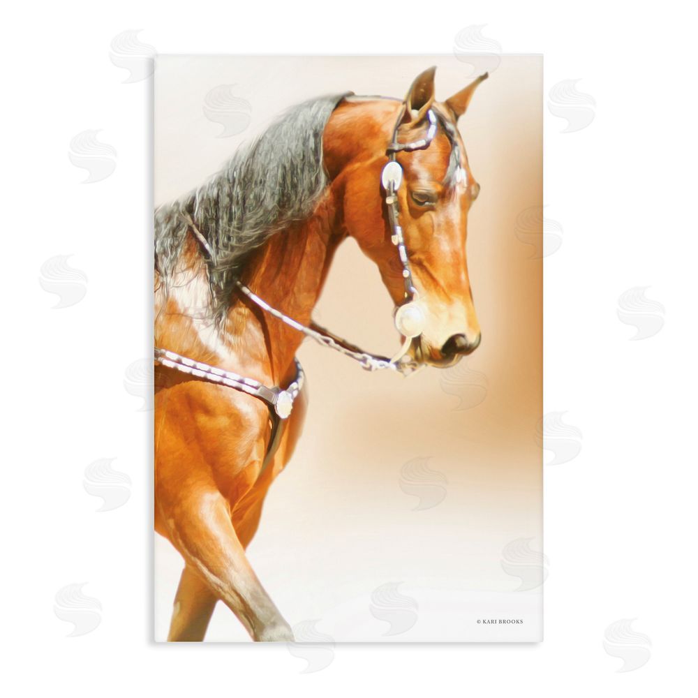 Kari Brooks Brown Majestic Horse Stretched Canvas Wall Art