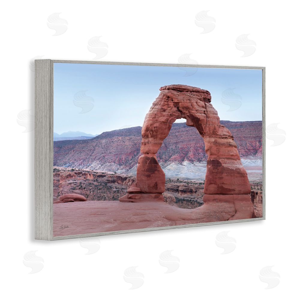 Lori Deiter Time's Sculpture Delicate Arch Gray Framed Giclee Wall Art Print