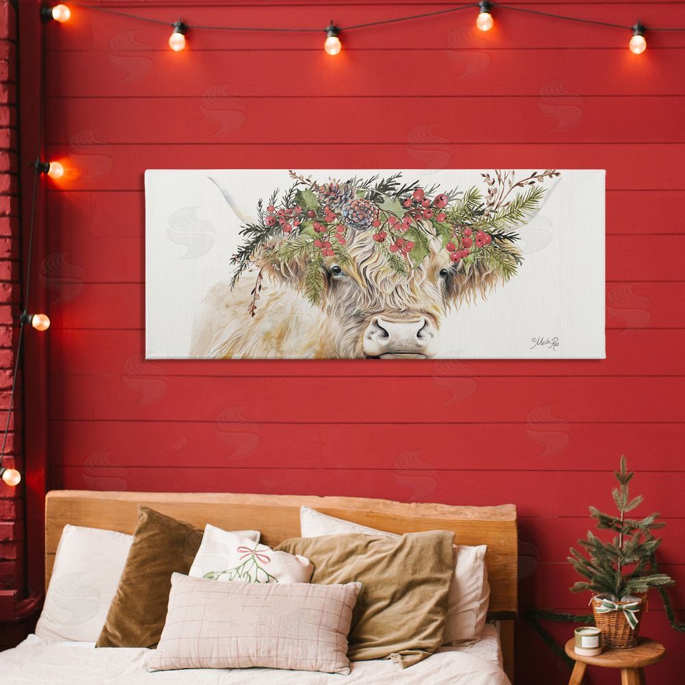 Marla Rae Cattle with Seasonal Berries Canvas Art on Wall