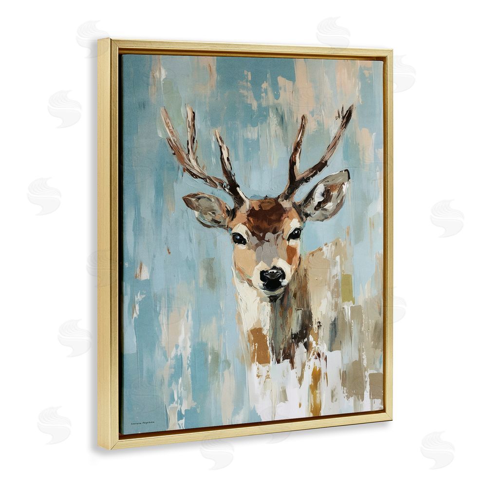 Svetlana Aleynikova Echoes Of The Wild Gold Floating Frame Canvas Wall Art Print