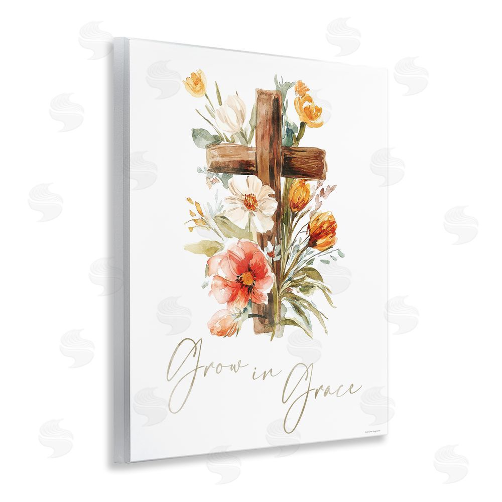 Svetlana Aleynikova Grow In Grace Cross Wall Plaque Art Print