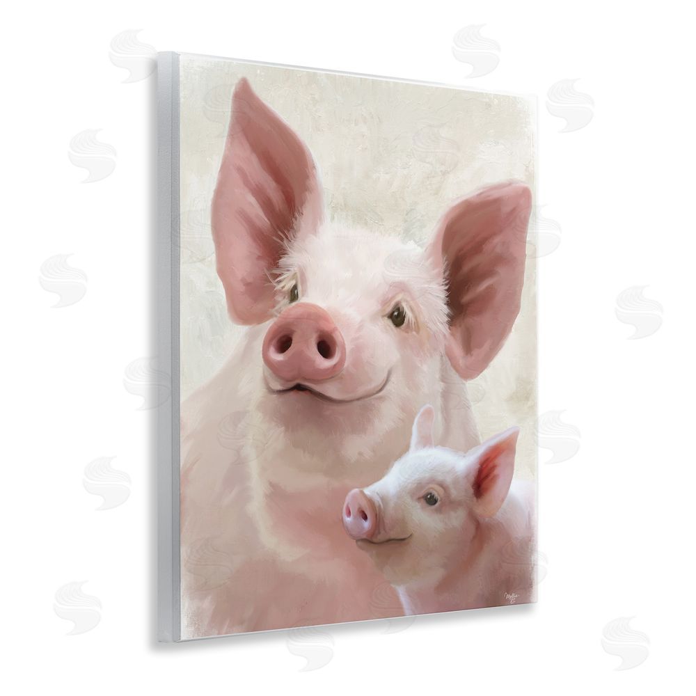 Mollie B. Piglet & Mom Portrait Wall Plaque Art Print