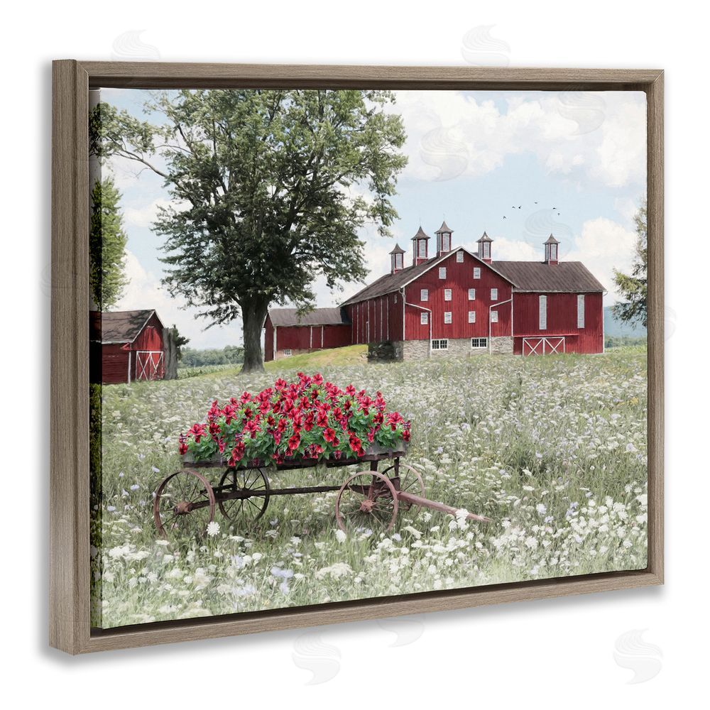 Lori Deiter Old Milton Farm Brown Floating Frame Canvas Wall Art Print