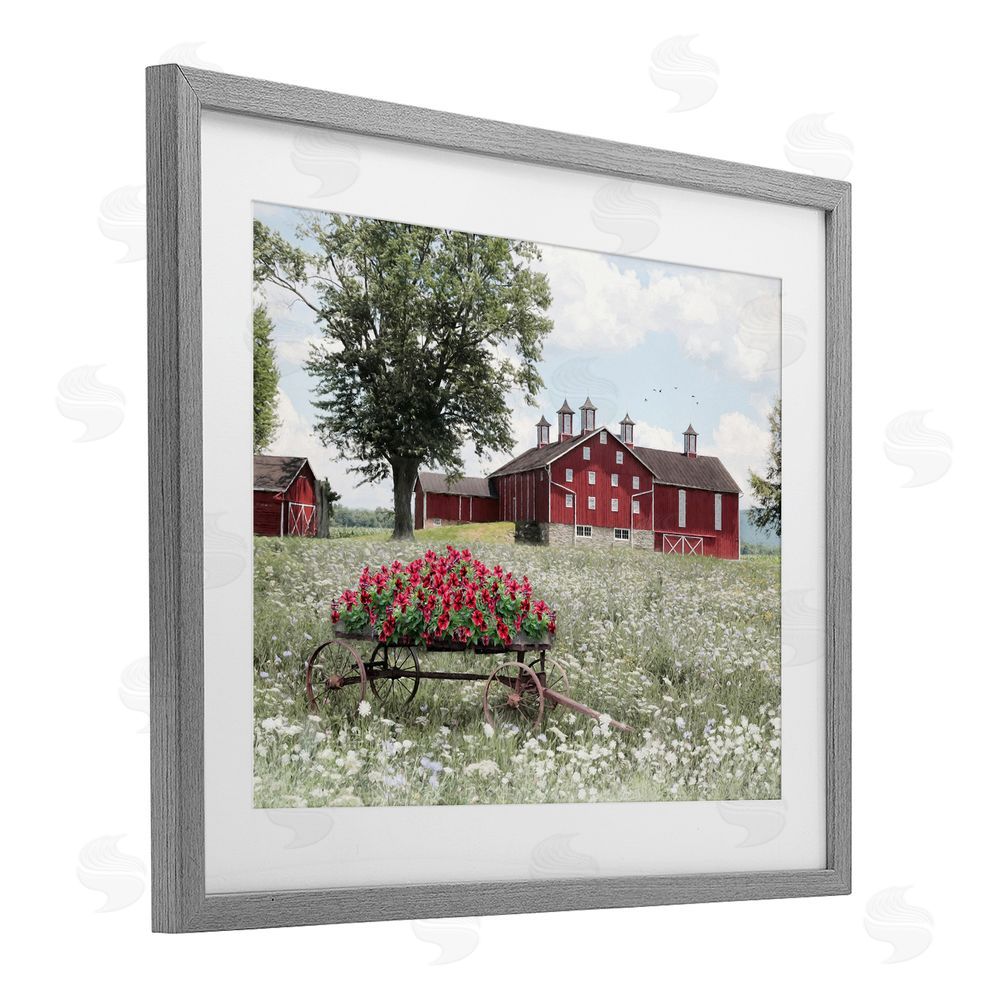 Lori Deiter Old Milton Farm Gray Framed Print Under Glass Wall Art