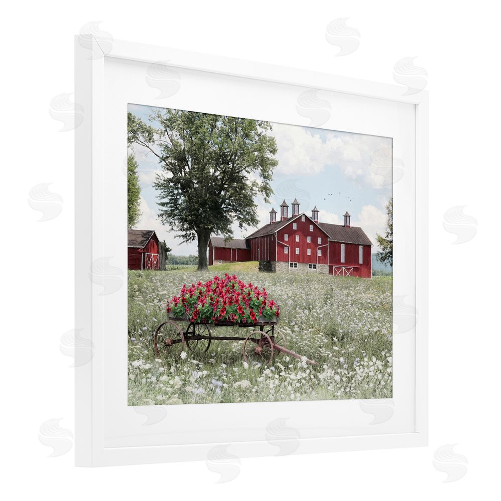 Lori Deiter Old Milton Farm White Framed Print Under Glass Wall Art