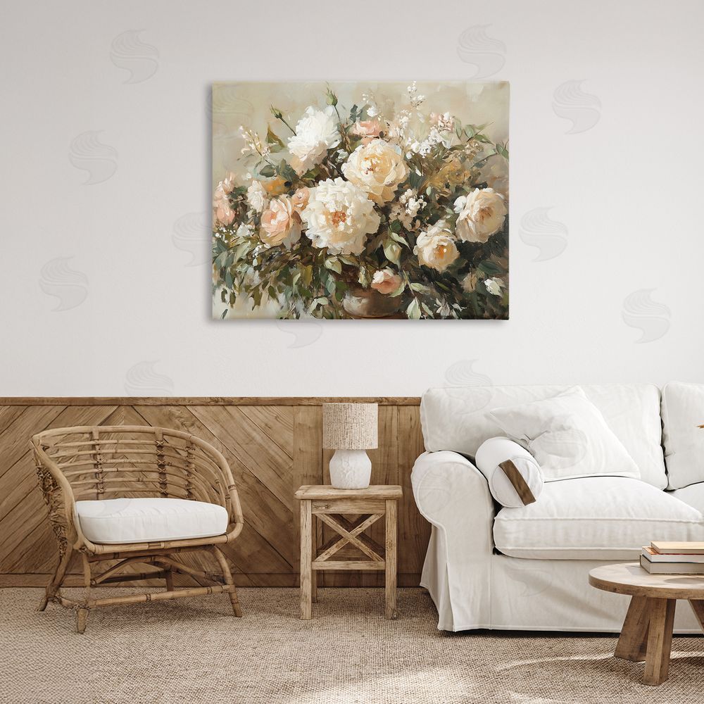 Heidi Kuntz Secret Garden Arrangement Stretched Canvas Wall Art in Room