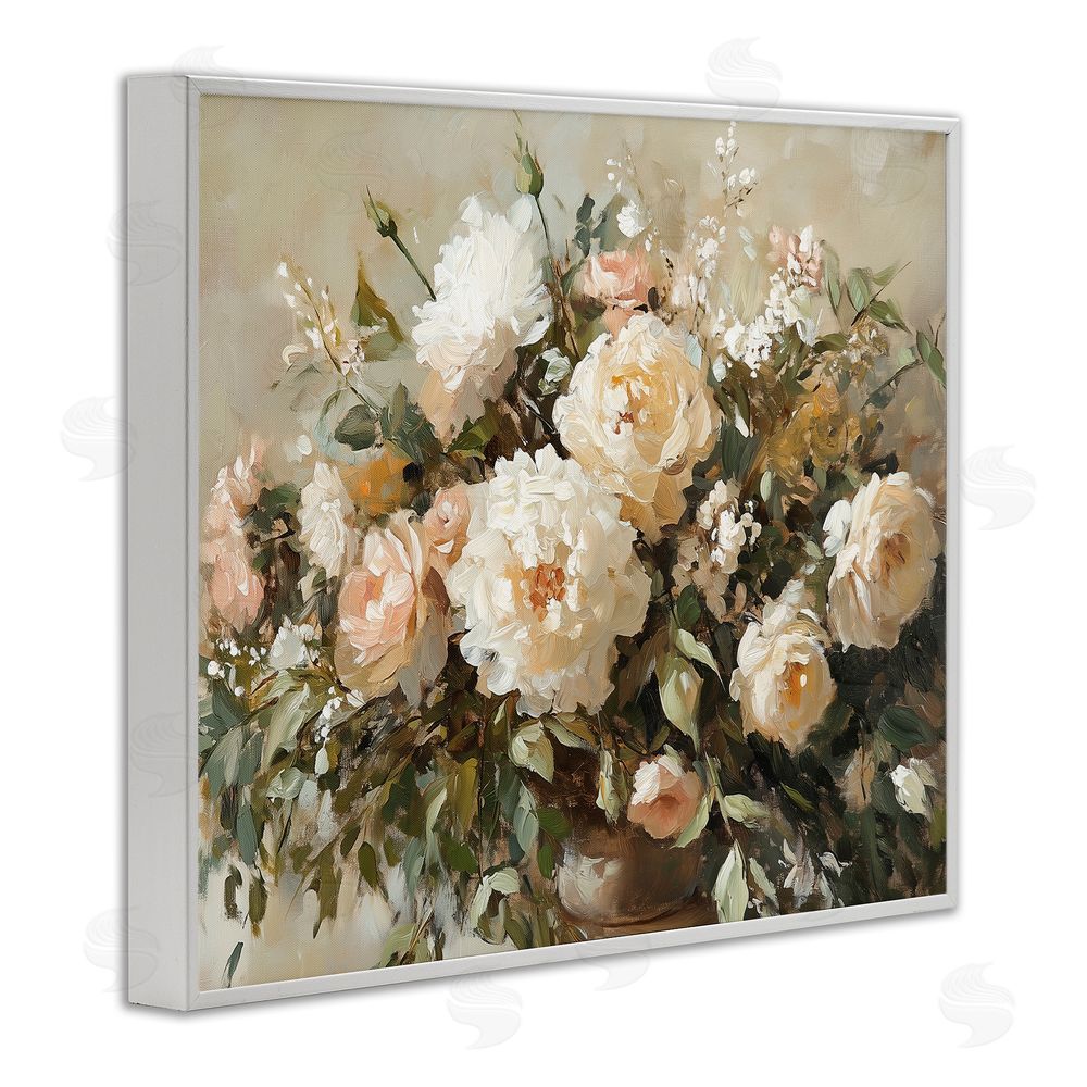 Heidi Kuntz Secret Garden Arrangement White Framed Giclee Wall Art Print