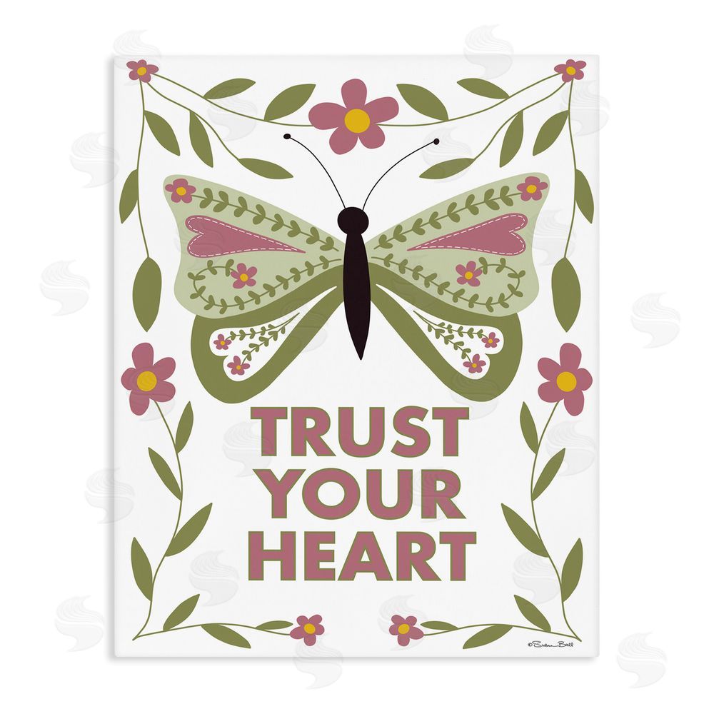 Susan Ball Trust Your Heart Symmetrical Stretched Canvas Wall Art Print