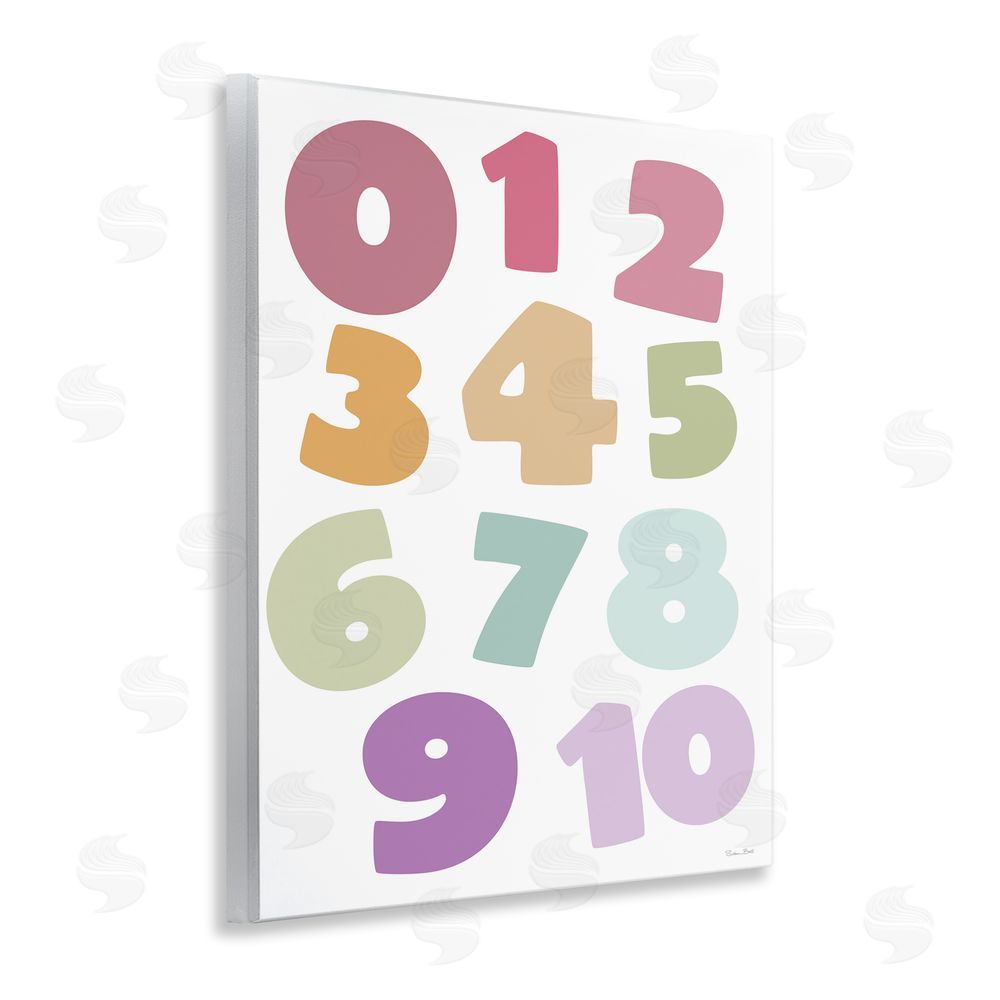 Susan Ball Muted Counting Numbers Wall Plaque Art Print