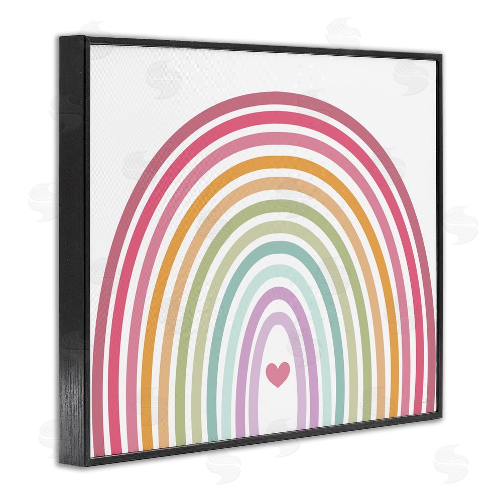 Susan Ball Rainbow Love & Heart Black Framed Giclee Wall Art Print