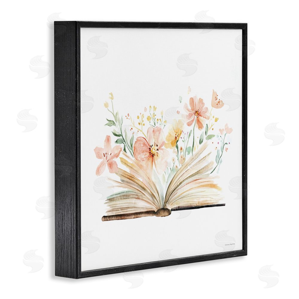 Svetlana Aleynikova Floral Flourishing Words Black Framed Giclee Wall Art Print