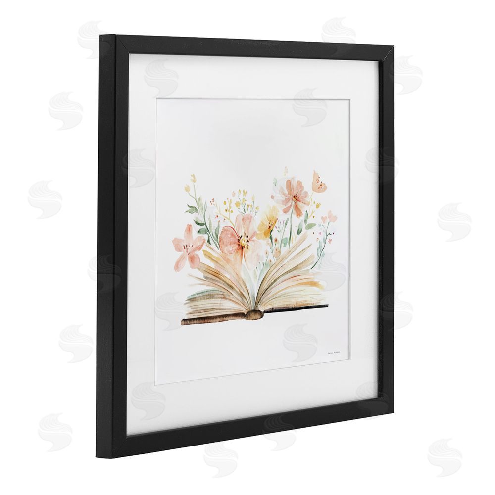 Svetlana Aleynikova Floral Flourishing Words Black Framed Print Under Glass Wall Art