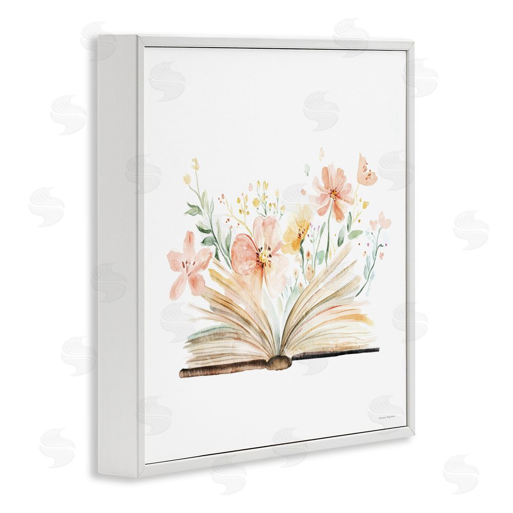 Svetlana Aleynikova Floral Flourishing Words White Framed Giclee Wall Art Print