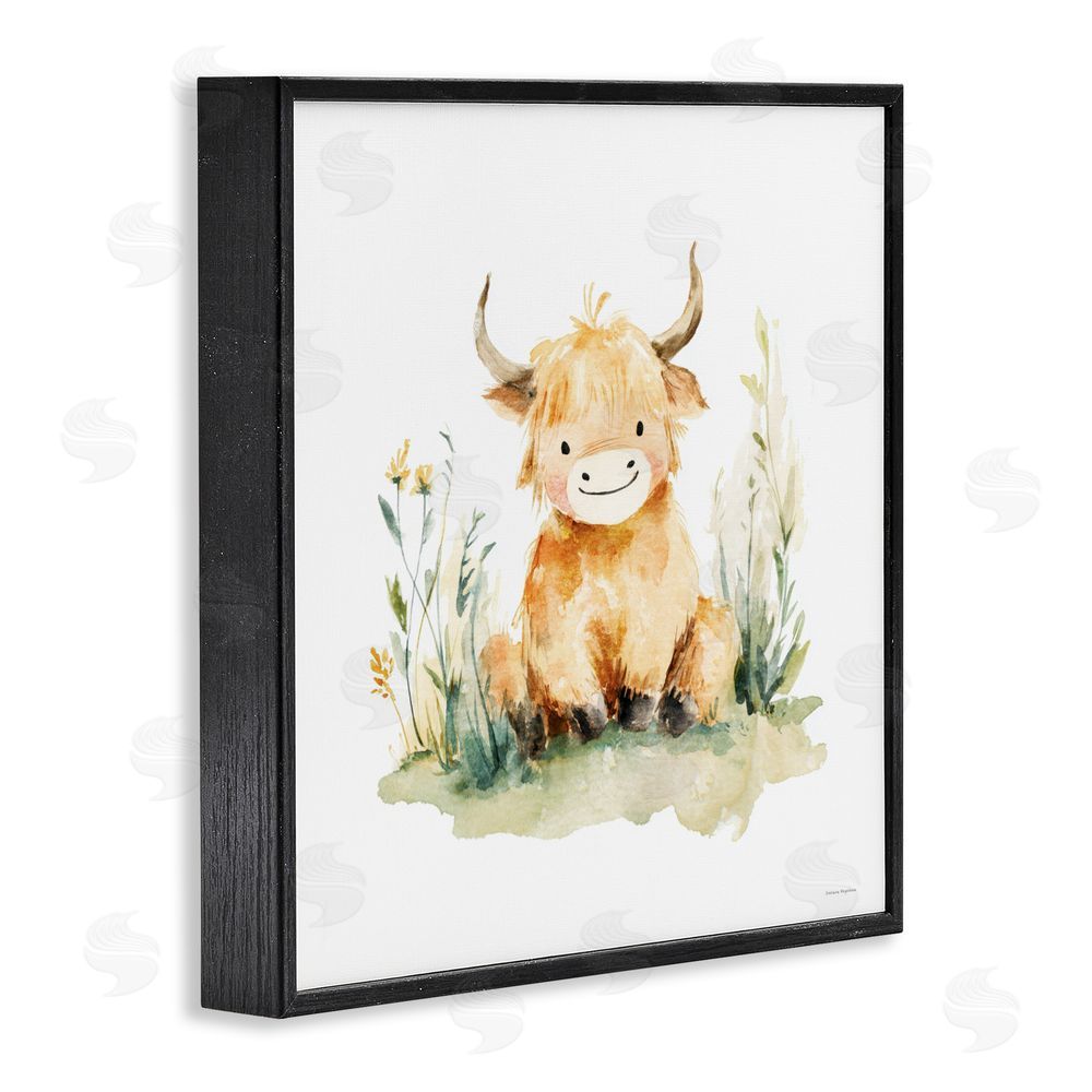 Svetlana Aleynikova Little Highland Calf Black Framed Giclee Wall Art Print