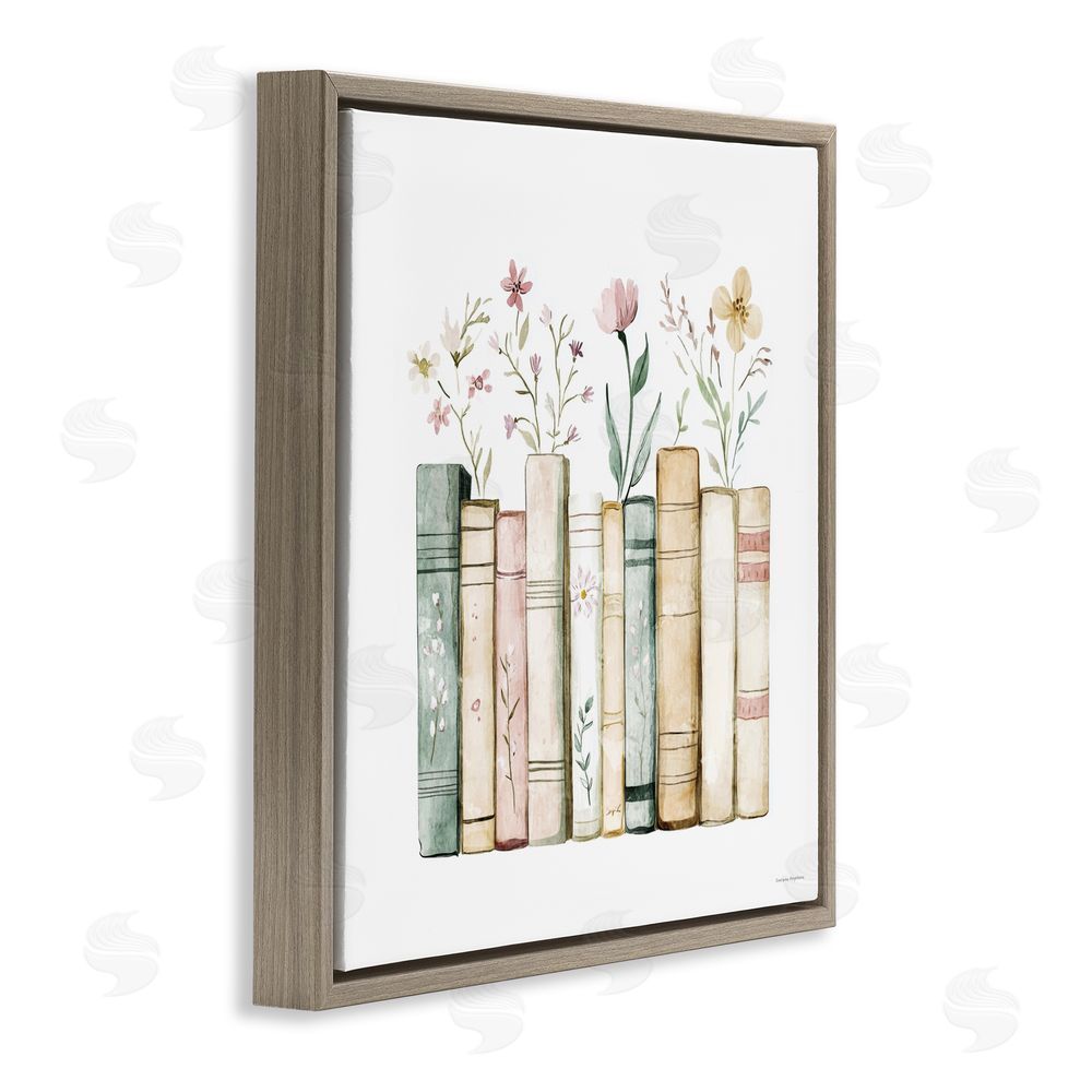 Svetlana Aleynikova Floral Stories Library Brown Floating Frame Canvas Wall Art Print