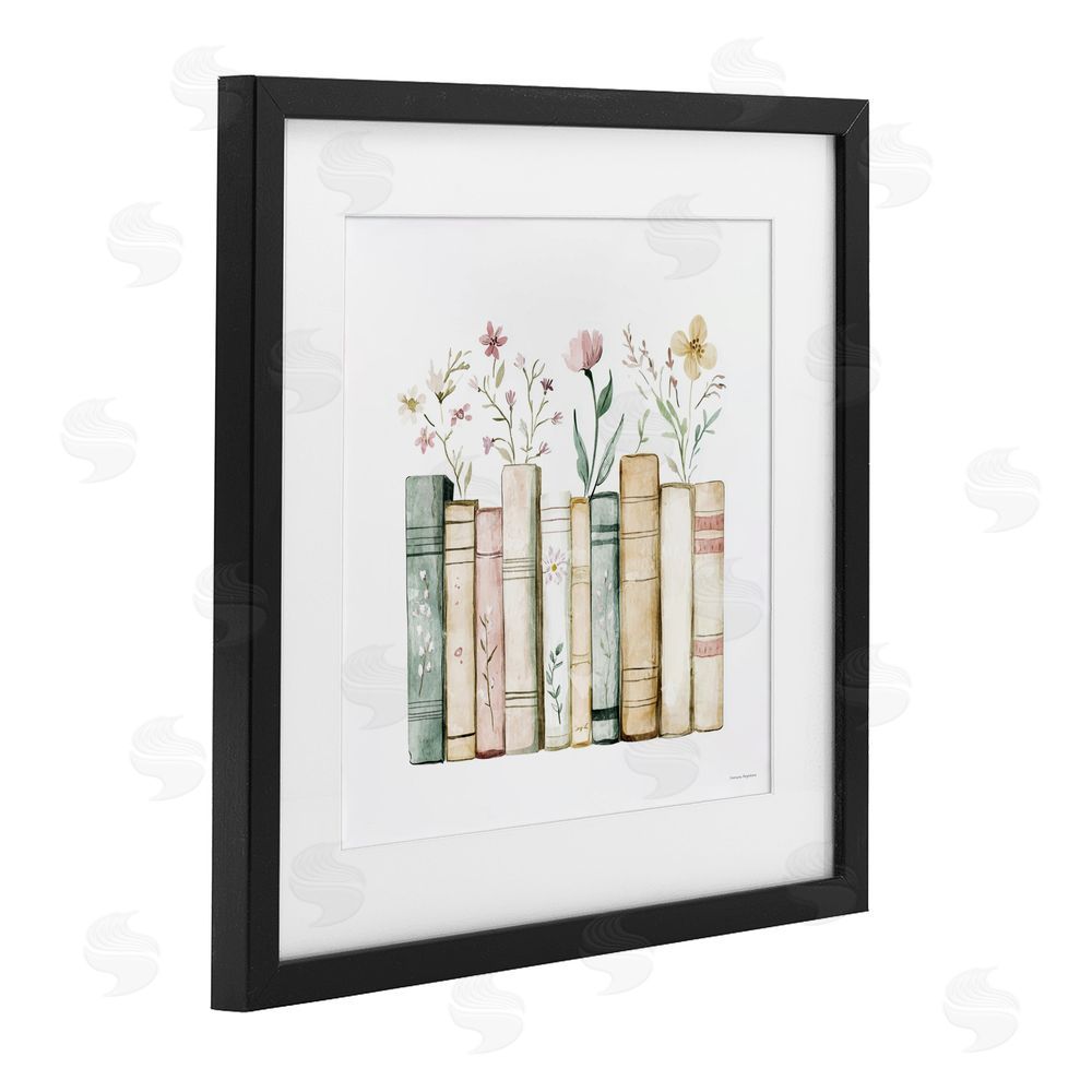 Svetlana Aleynikova Floral Stories Library Black Framed Print Under Glass Wall Art