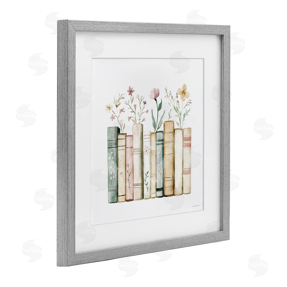 Svetlana Aleynikova Floral Stories Library Gray Framed Print Under Glass Wall Art