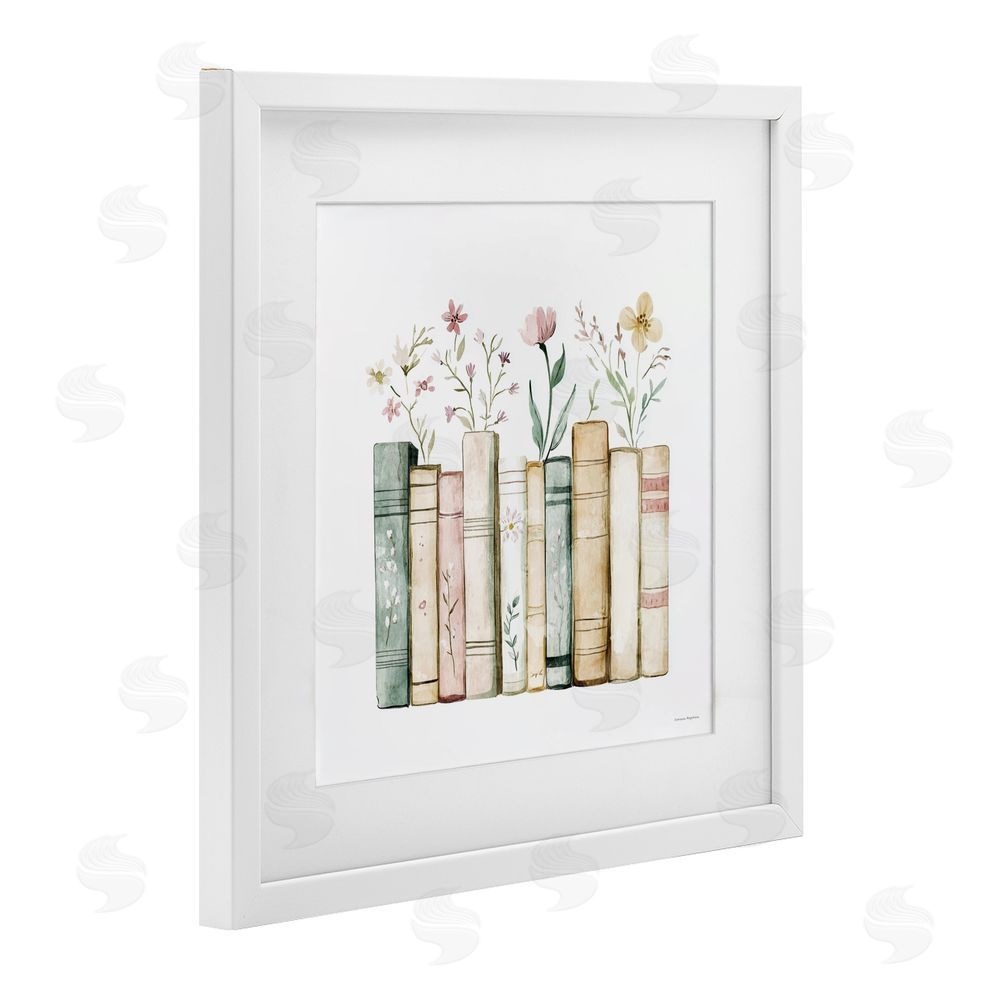 Svetlana Aleynikova Floral Stories Library White Framed Print Under Glass Wall Art