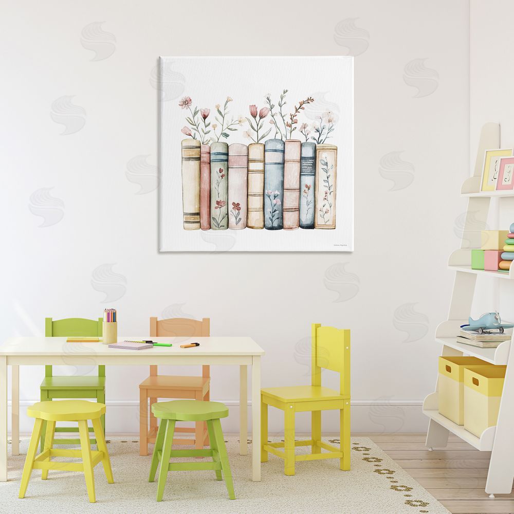 Svetlana Aleynikova Words That Blossom Stretched Canvas Wall Art in Room