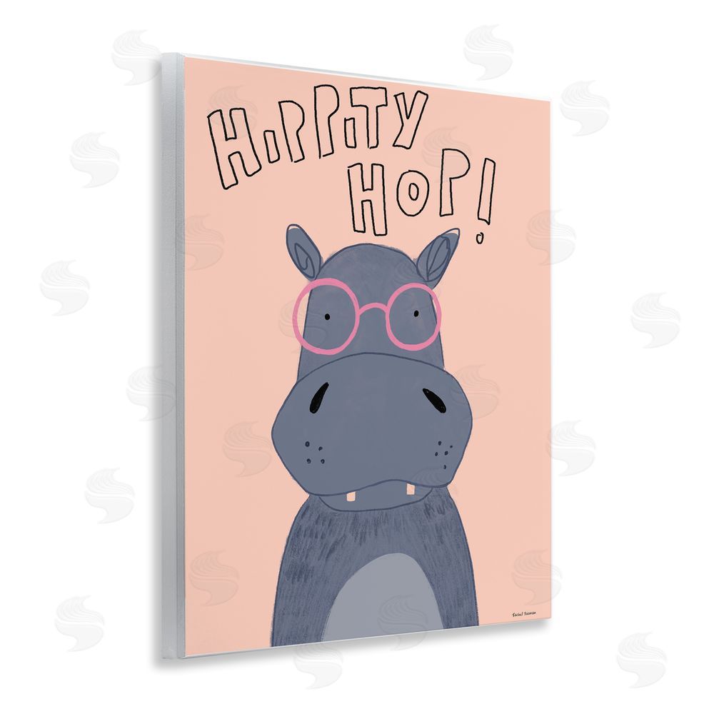 Rachel Nieman Hippity Hop Hippo Wall Plaque Art Print