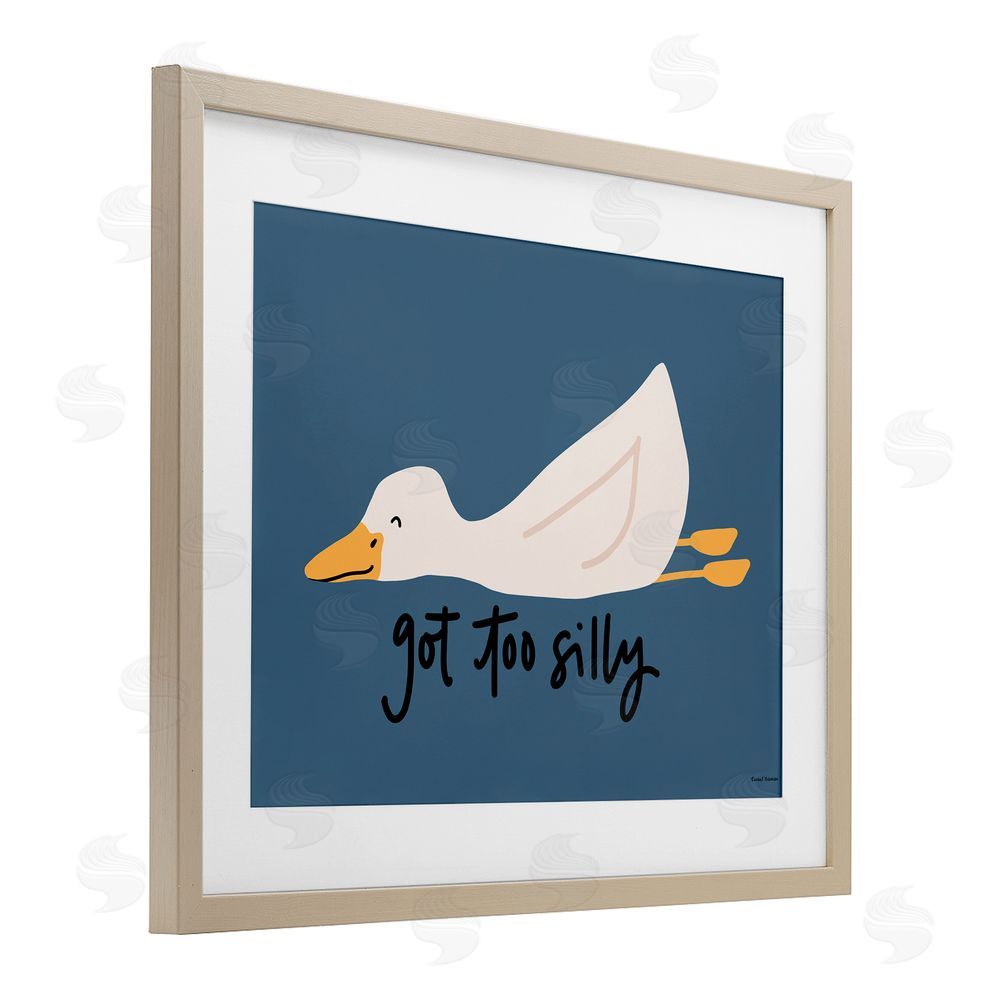Rachel Nieman Got Too Silly Duck Birch Framed Print Under Glass Wall Art