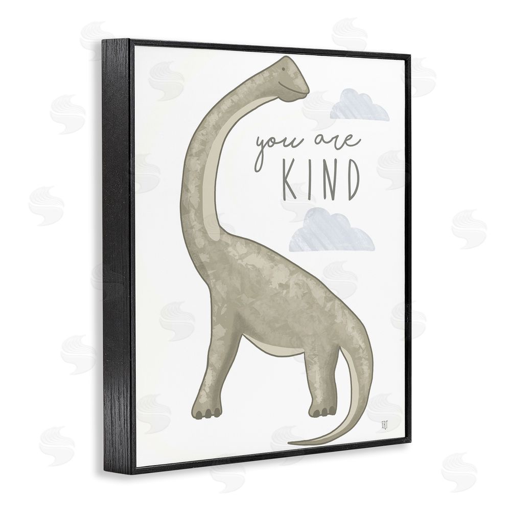 Elizabeth Tyndall You Are Kind Dinosaur Black Framed Giclee Wall Art Print