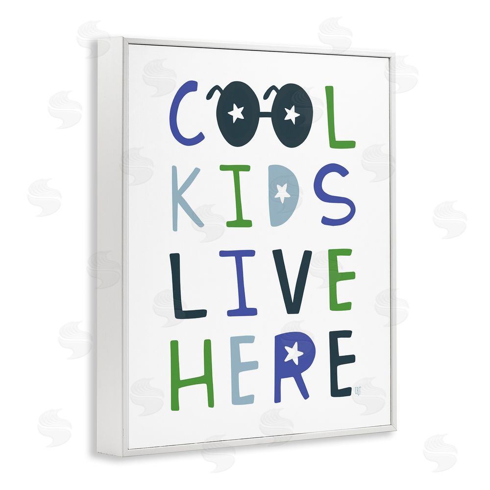 Elizabeth Tyndall Cool Kids Live Here White Framed Giclee Wall Art Print
