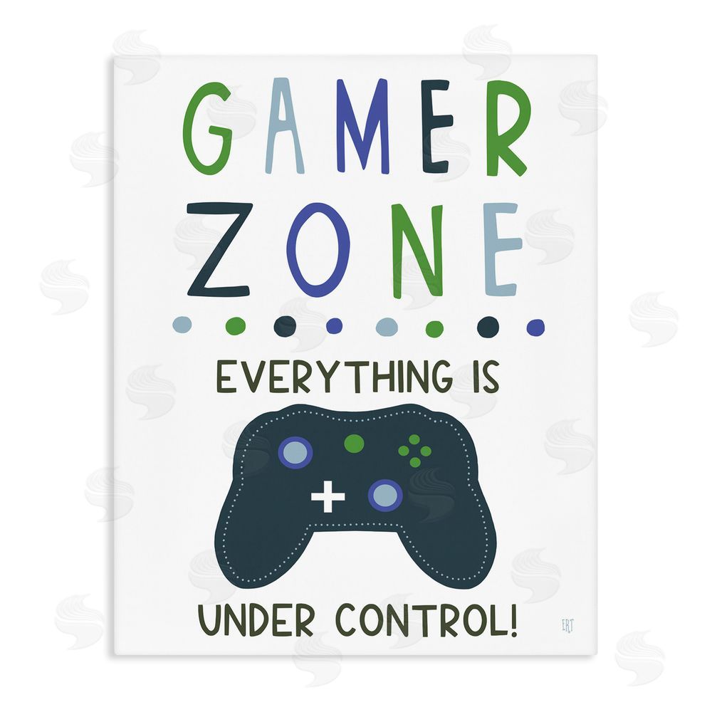 Elizabeth Tyndall Everything Under Control Gamer Zone Stretched Canvas Wall Art Print