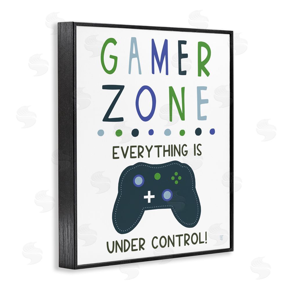 Elizabeth Tyndall Everything Under Control Gamer Zone Black Framed Giclee Wall Art Print