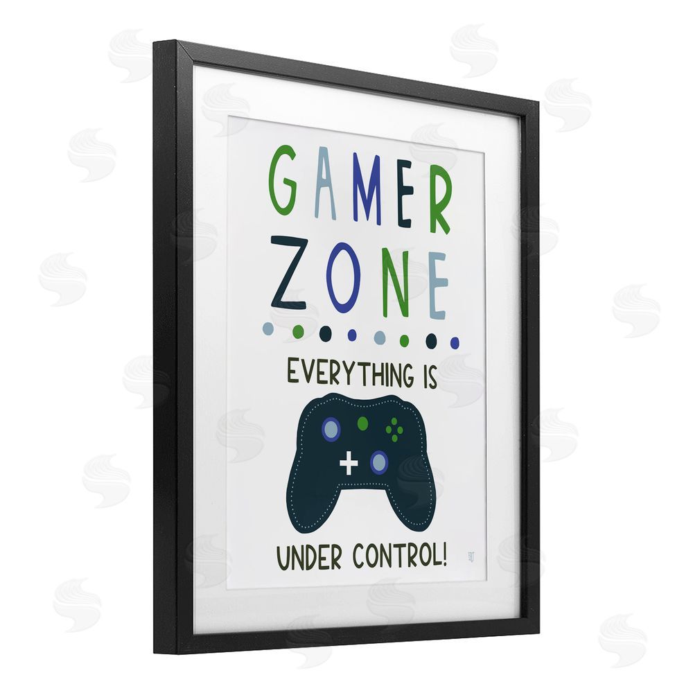 Elizabeth Tyndall Everything Under Control Gamer Zone Black Framed Print Under Glass Wall Art
