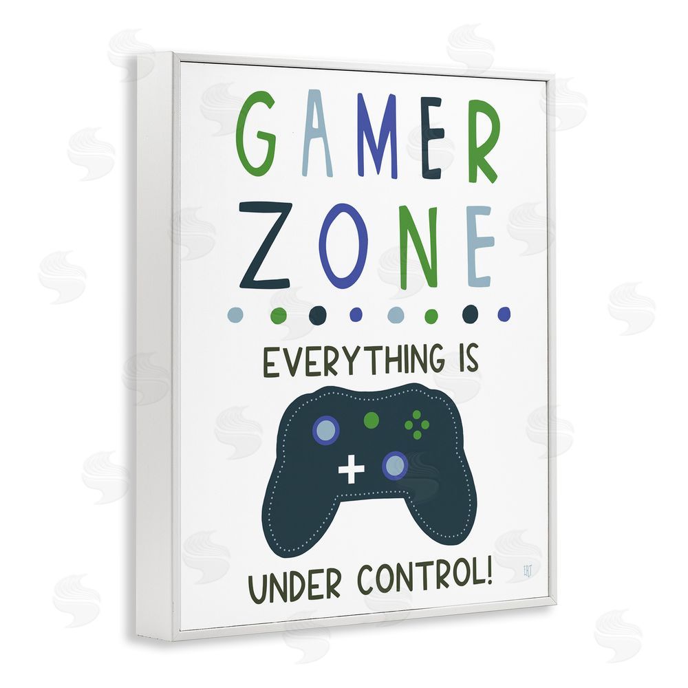 Elizabeth Tyndall Everything Under Control Gamer Zone White Framed Giclee Wall Art Print