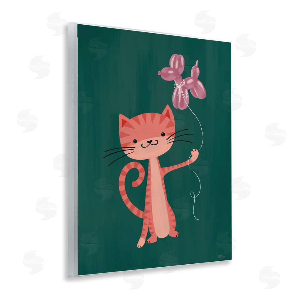 Cat Thurman Designs Balloon Buddy Cat Wall Plaque Art Print