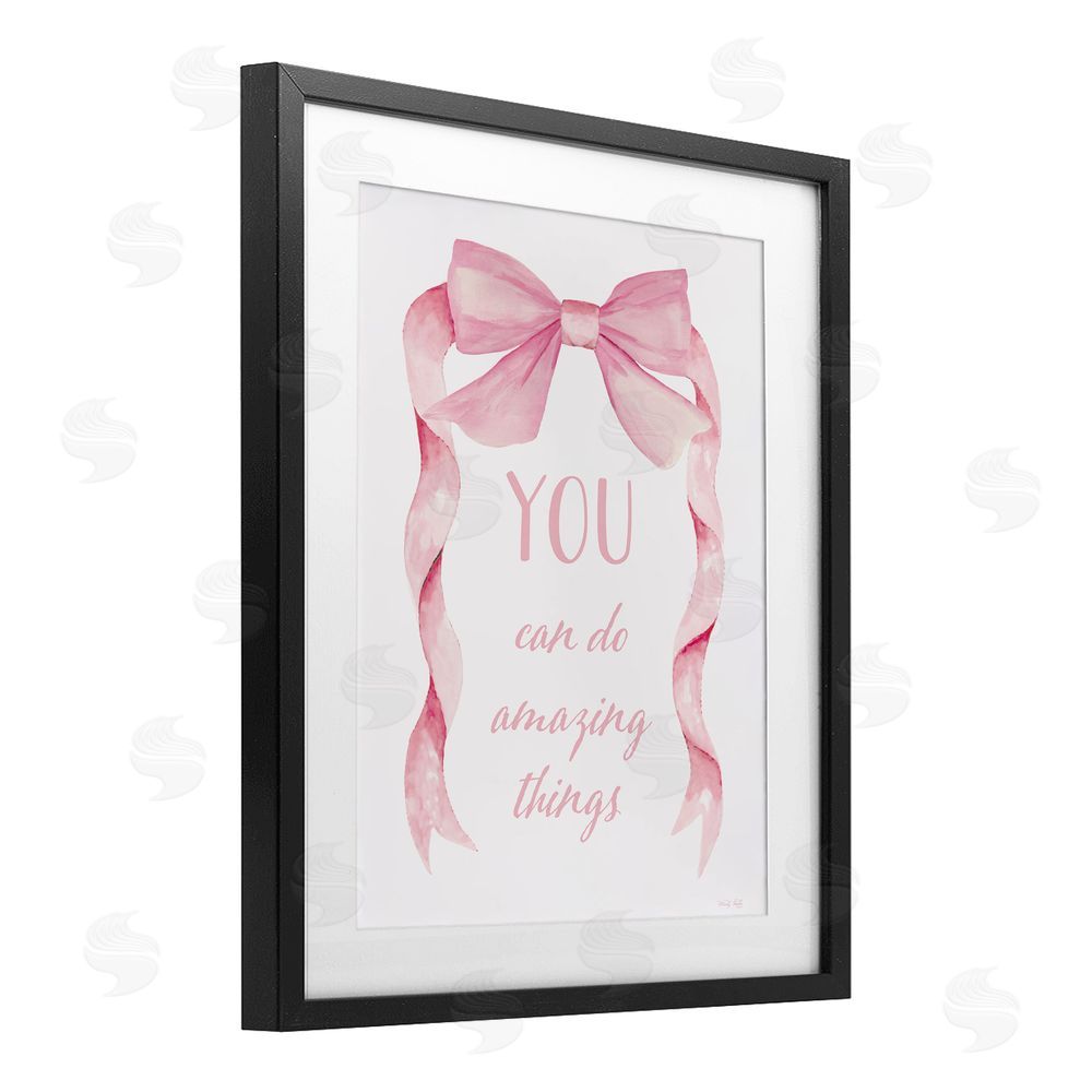 Cindy Jacobs Feminine Encouragement Ribbon Black Framed Print Under Glass Wall Art