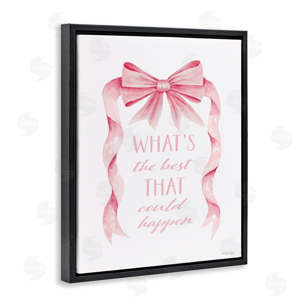 Cindy Jacobs Optimistic Best That Could Happen Black Floating Frame Canvas Wall Art Print