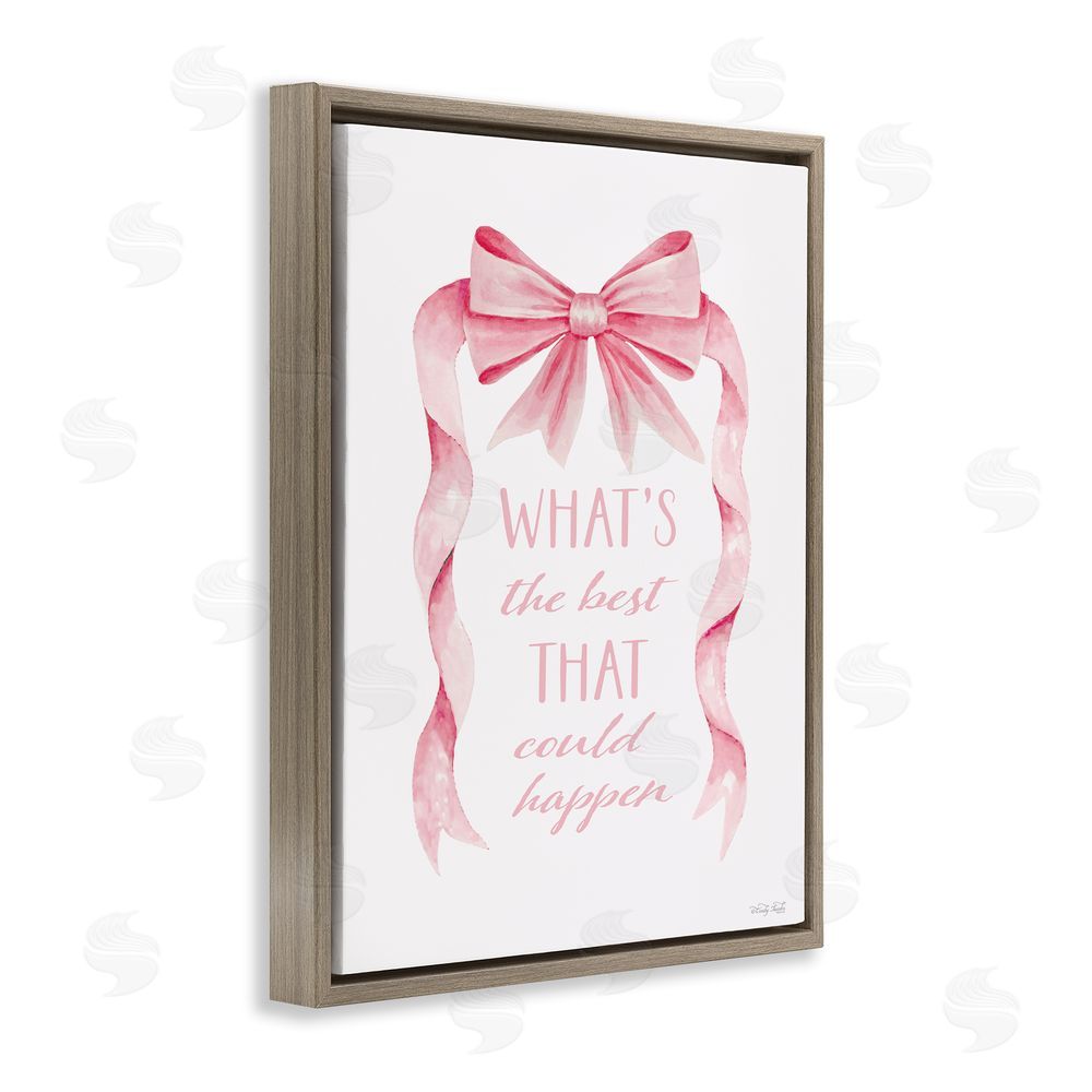 Cindy Jacobs Optimistic Best That Could Happen Brown Floating Frame Canvas Wall Art Print