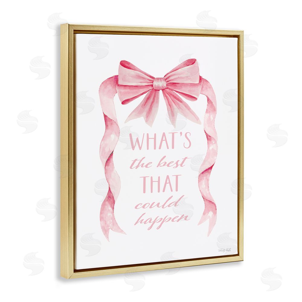 Cindy Jacobs Optimistic Best That Could Happen Gold Floating Frame Canvas Wall Art Print