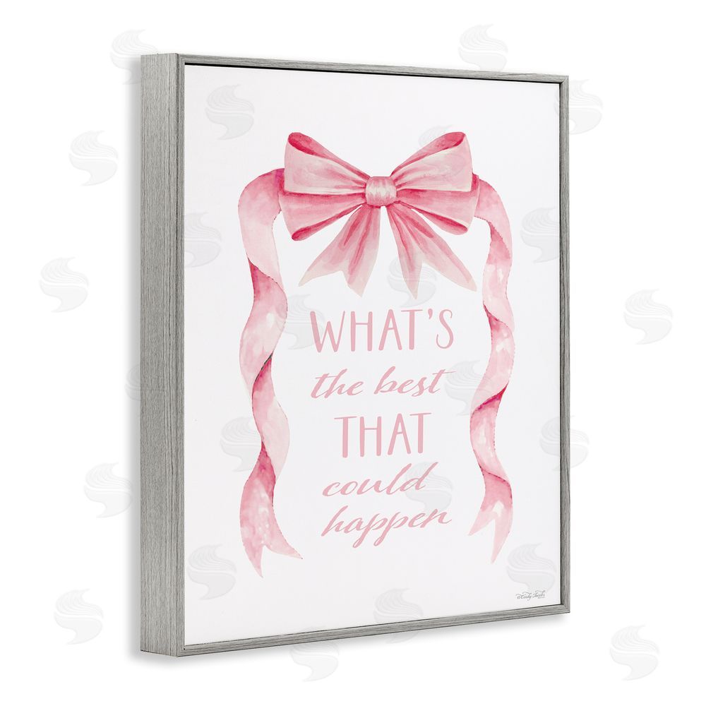 Cindy Jacobs Optimistic Best That Could Happen Gray Framed Giclee Wall Art Print