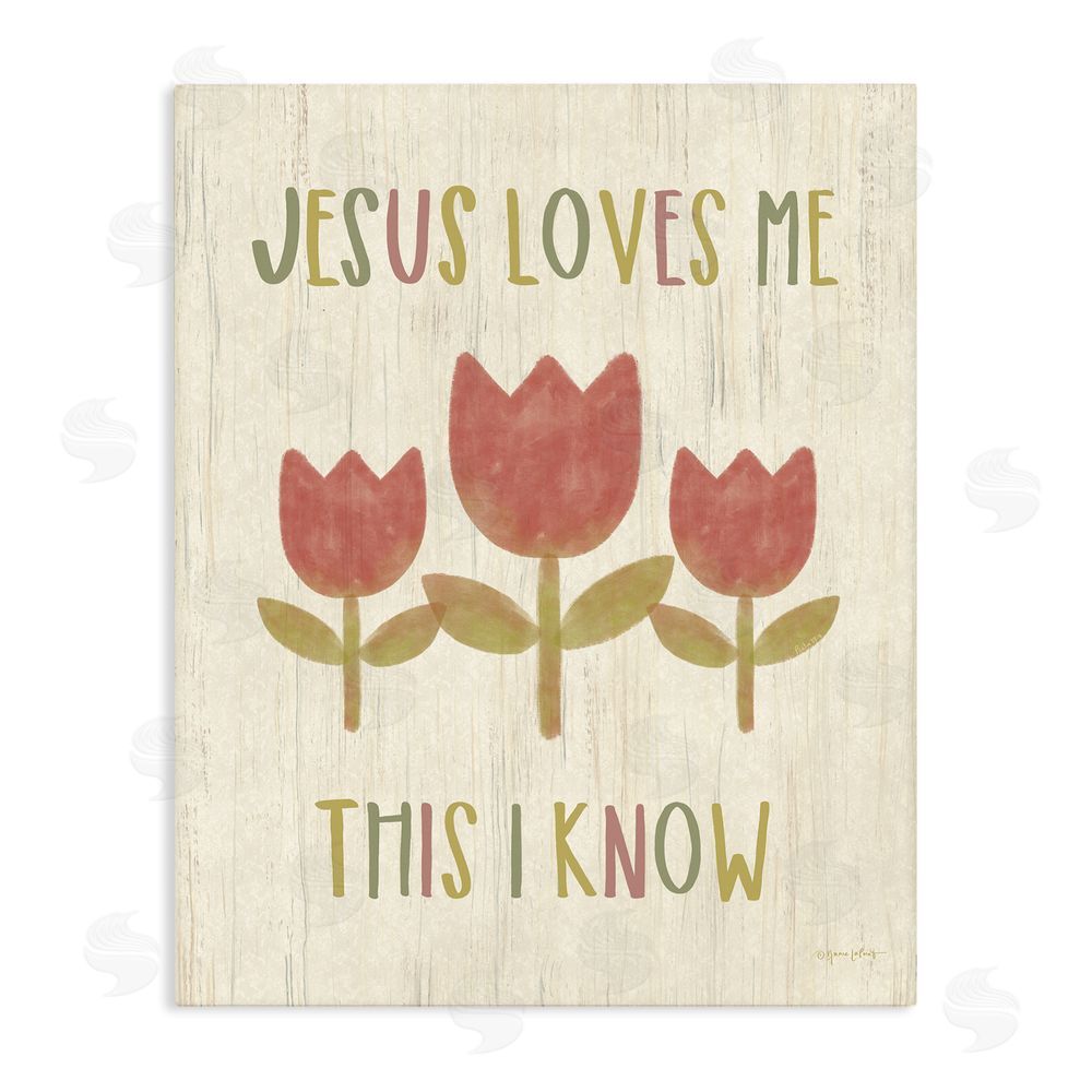 Annie LaPoint Jesus Loves Me This I Know Stretched Canvas Wall Art Print