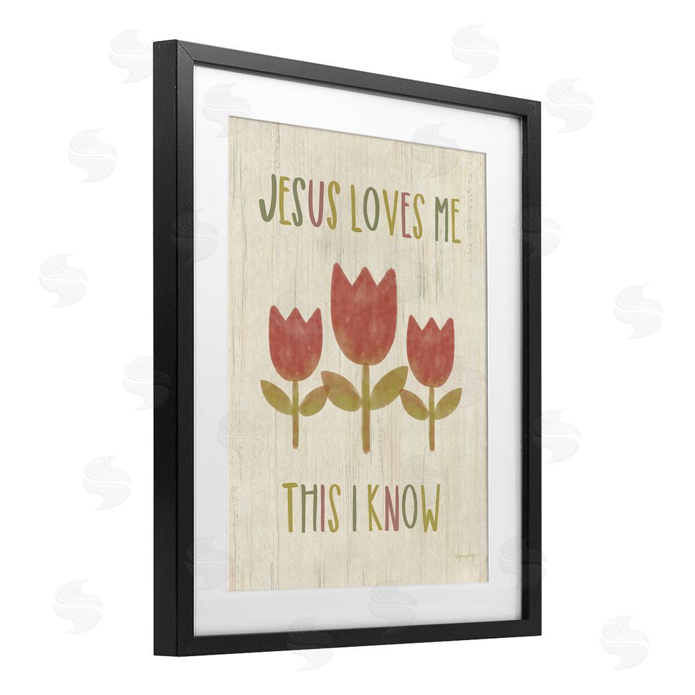 Annie LaPoint Jesus Loves Me This I Know Black Framed Print Under Glass Wall Art