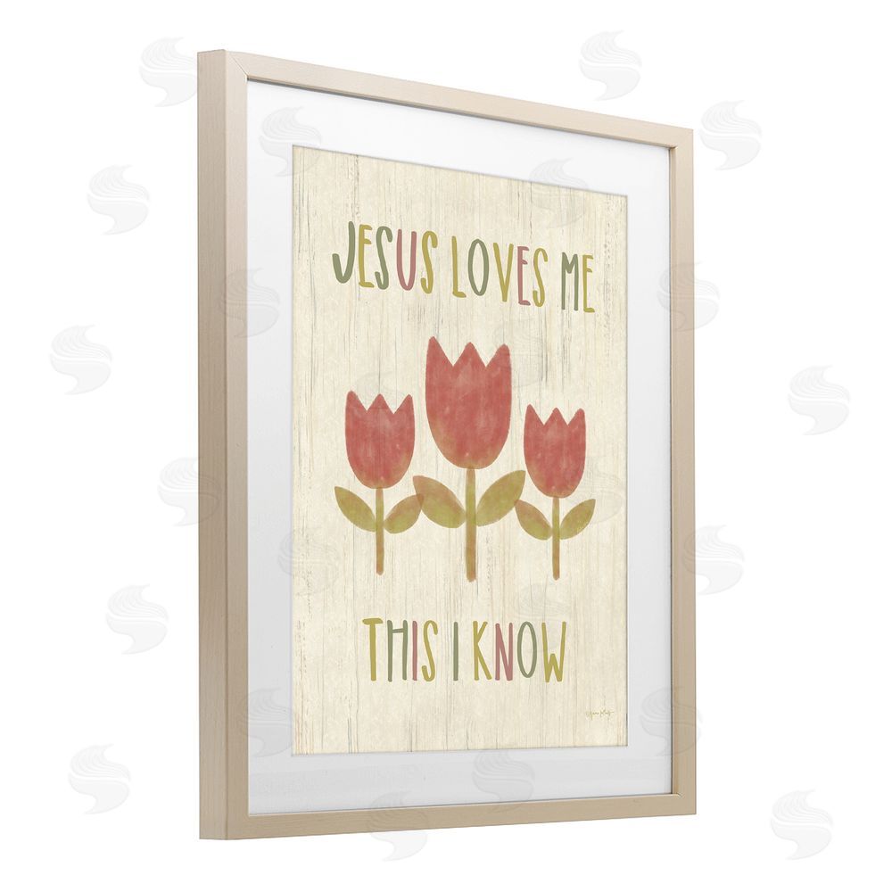 Annie LaPoint Jesus Loves Me This I Know Birch Framed Print Under Glass Wall Art