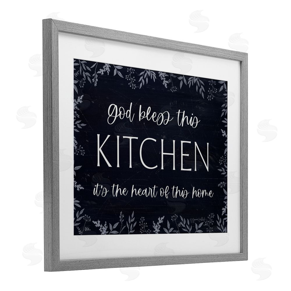 Annie LaPoint Kitchen Heart Of This Home Gray Framed Print Under Glass Wall Art
