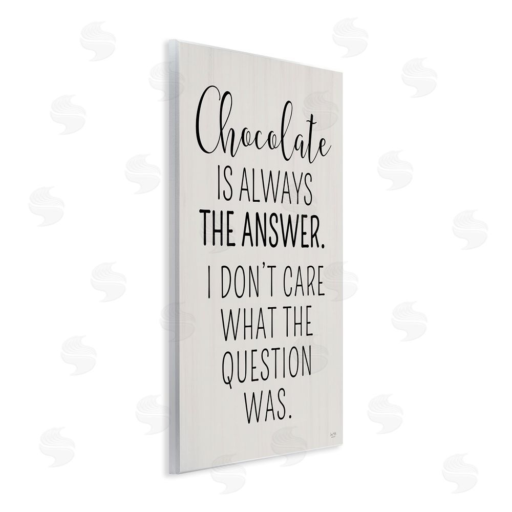 Lux + Me Designs Chocolate Is Always The Answer Wall Plaque Art Print