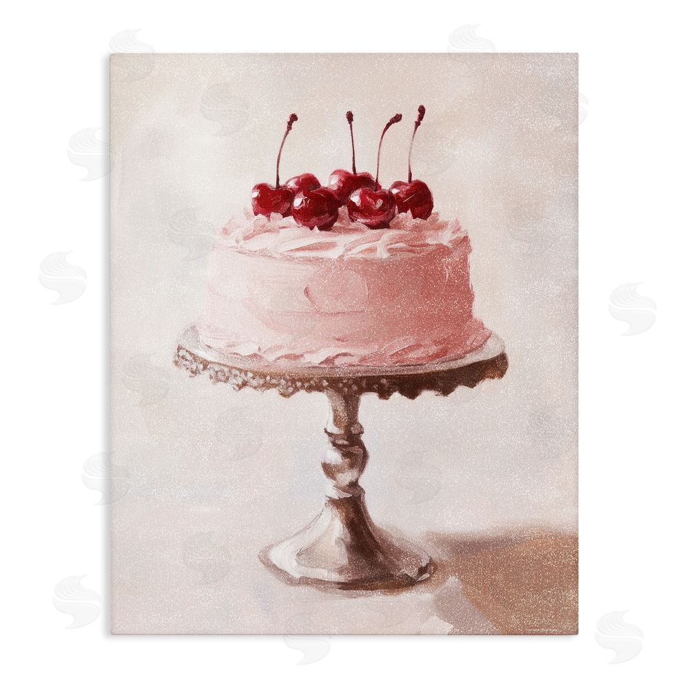 Svetlana Aleynikova Cherry Cake Delight Stretched Canvas Wall Art