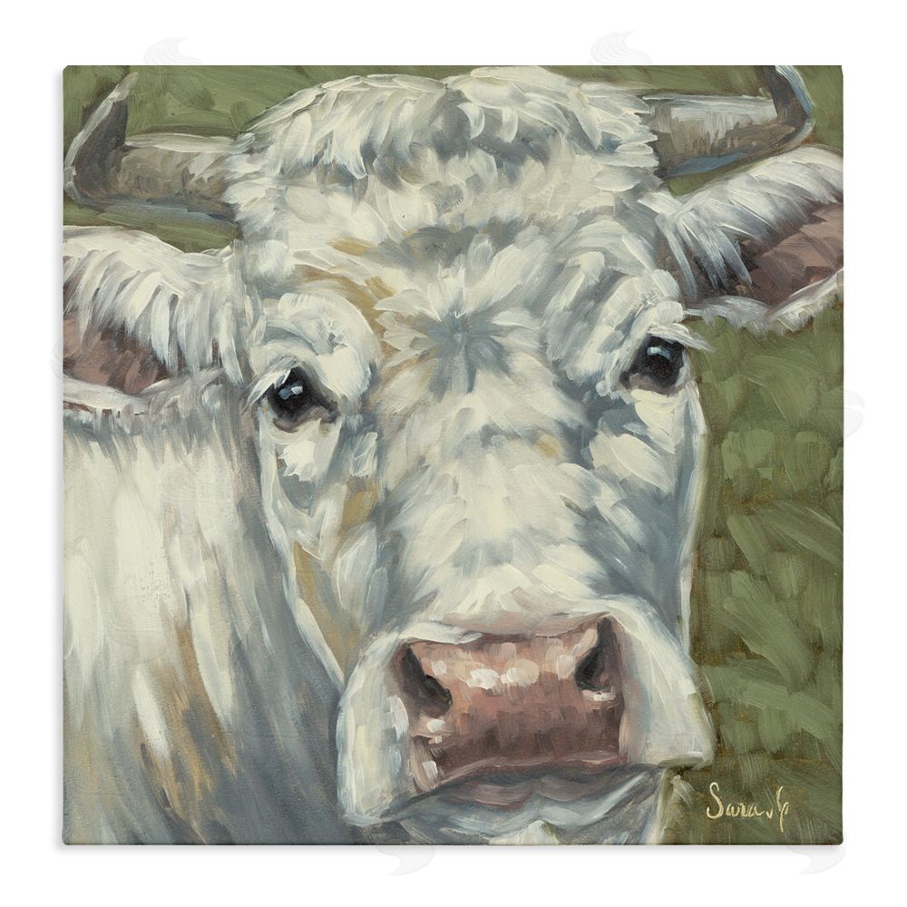 Sara G. Designs Pearl Of The Pasture Stretched Canvas Wall Art Print