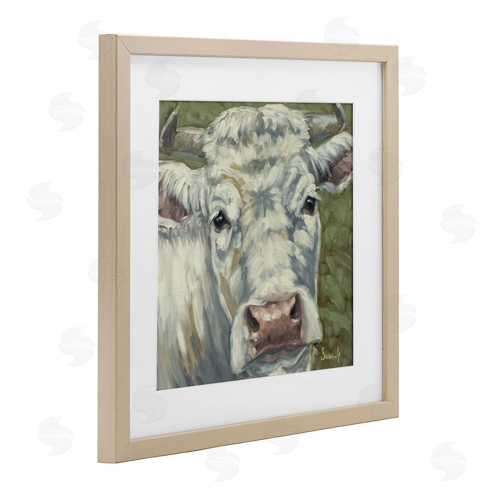 Sara G. Designs Pearl Of The Pasture Birch Framed Print Under Glass Wall Art