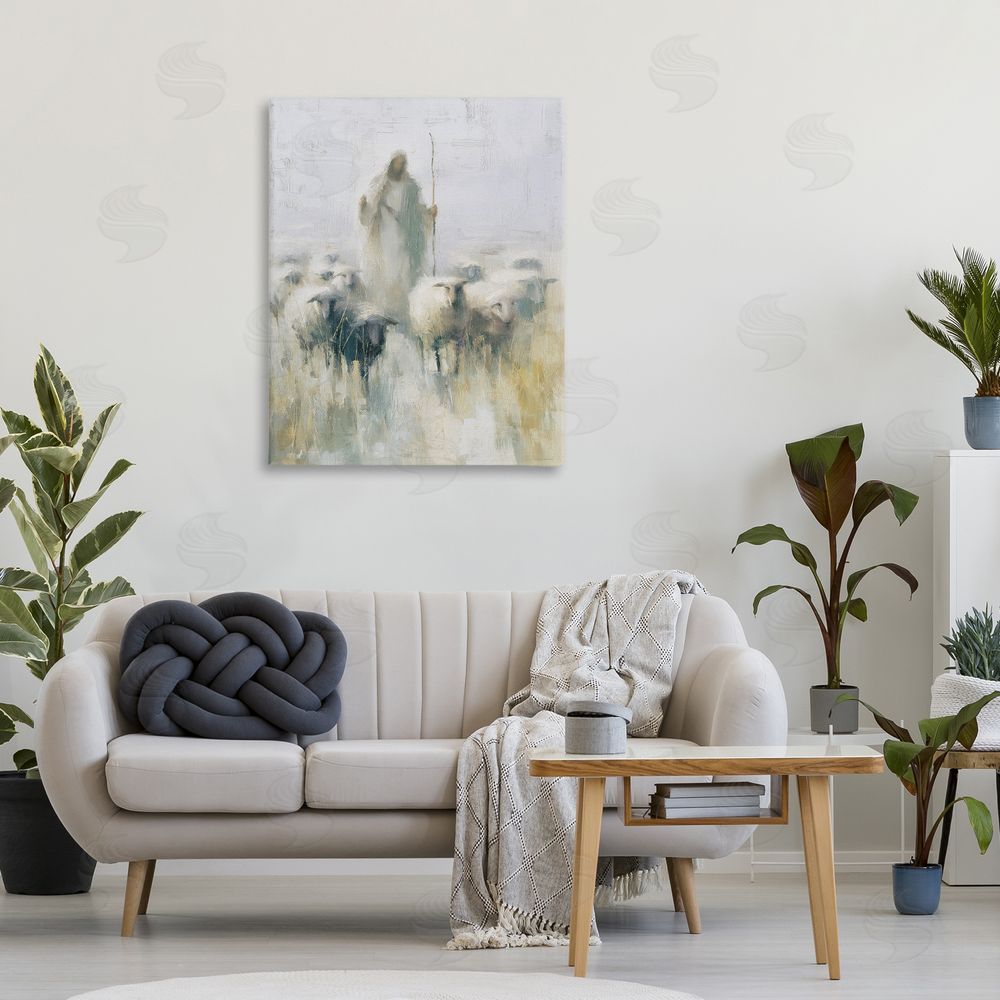 Svetlana Aleynikova The Gentle Guide Shepherd Stretched Canvas Wall Art in Room