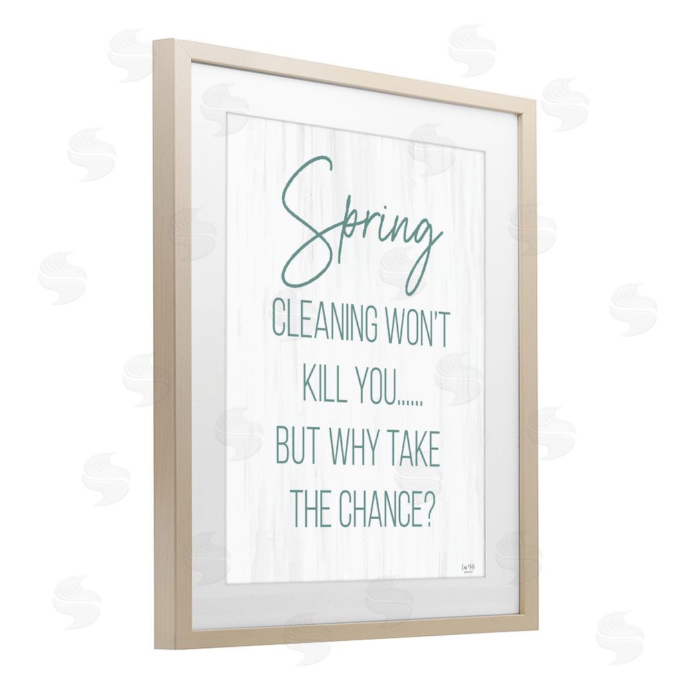 Lux + Me Designs Spring Cleaning Won't Kill You Birch Framed Print Under Glass Wall Art
