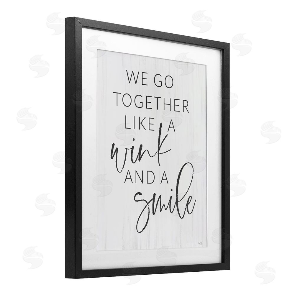 Lux + Me Designs Go Together Like Wink & Smile Black Framed Print Under Glass Wall Art