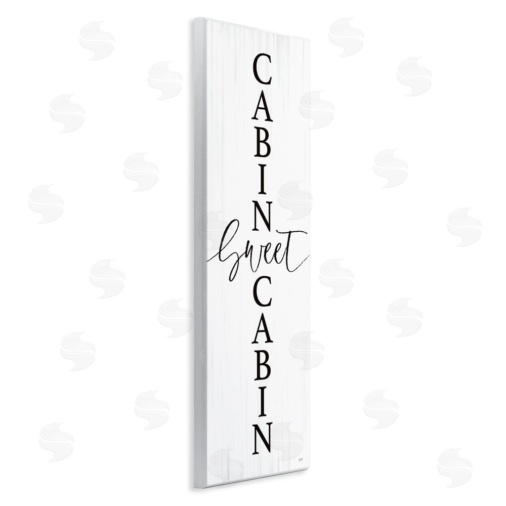 Lux + Me Designs Sweet Cabin Vertical Words Wall Plaque Art Print