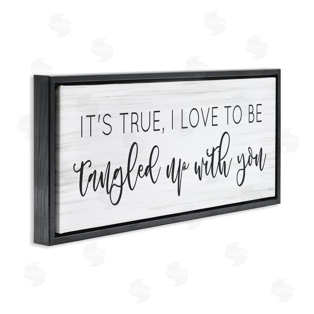 Lux + Me Designs Tangled Up With You Black Floating Frame Canvas Wall Art Print